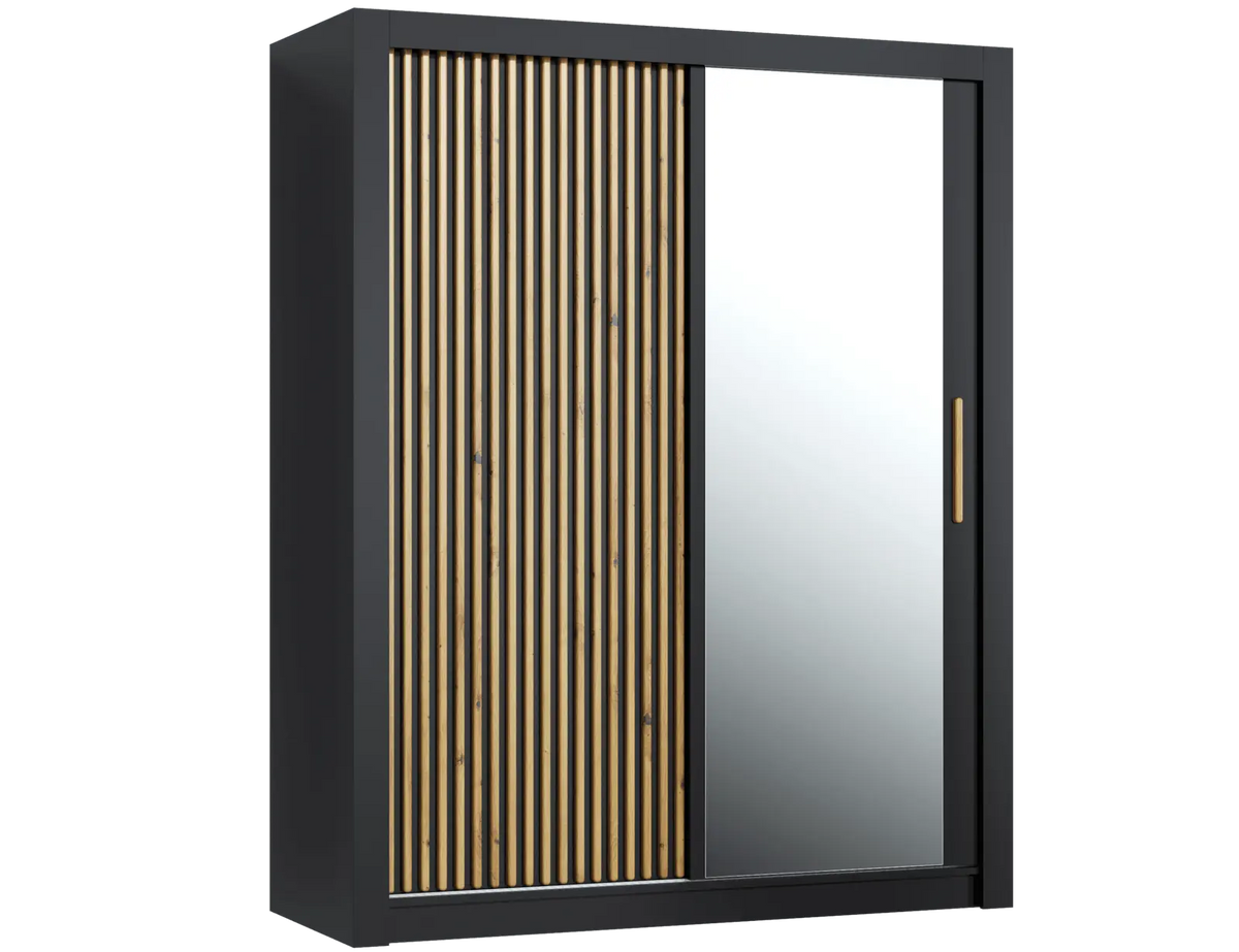 Szafa_rozsuwna_Monako_Black_lamele_mirror_Pack
