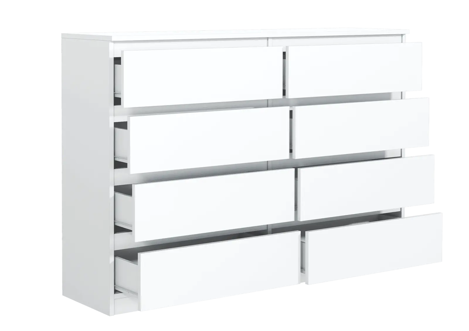 Komoda_8_SZ_140_white_mat_open_diag