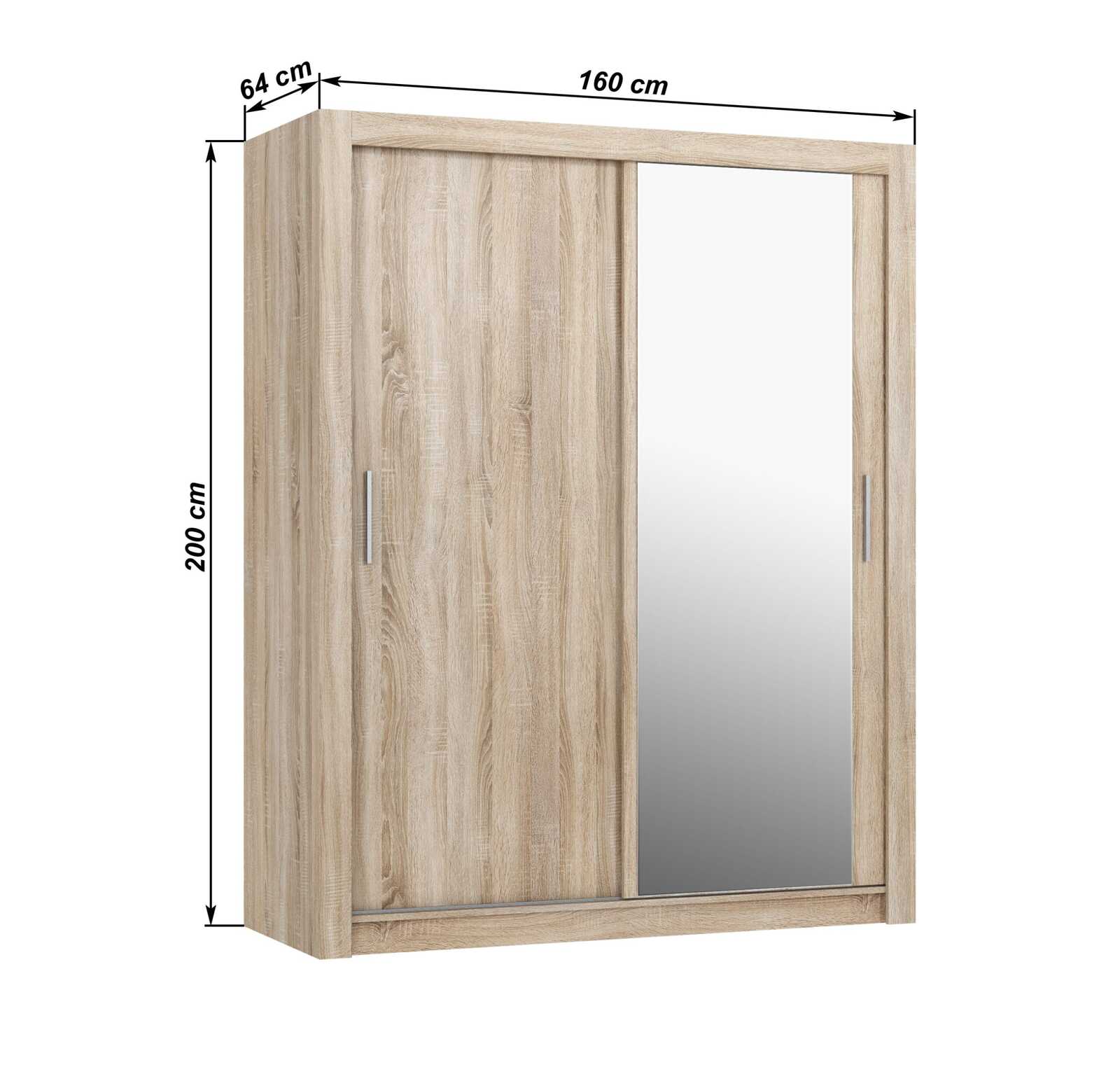 Szafa_rozsuwna_Monako_Sonoma_mirror_Pack_wymiar