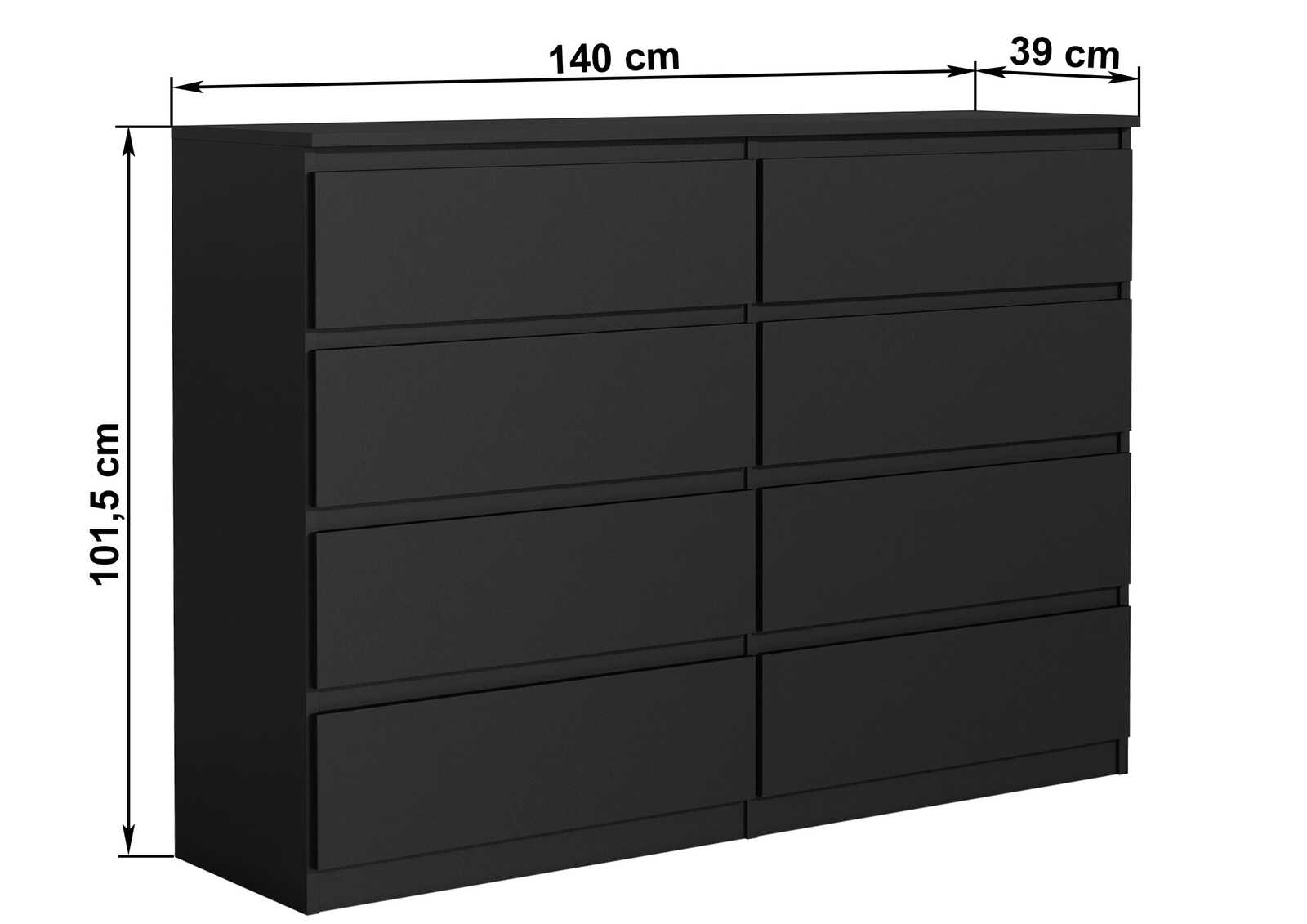 Komoda_8_SZ_140_black_mat_diag_wymiar
