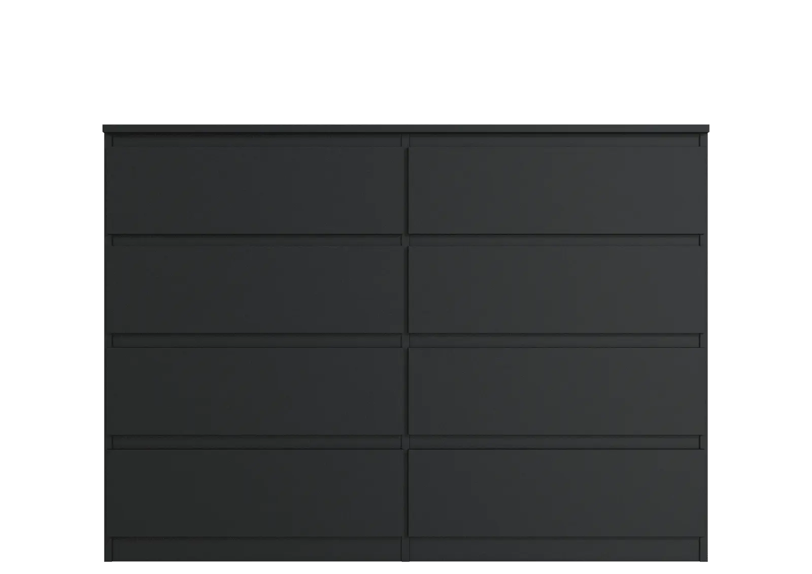 Komoda_8_SZ_140_black_mat_front