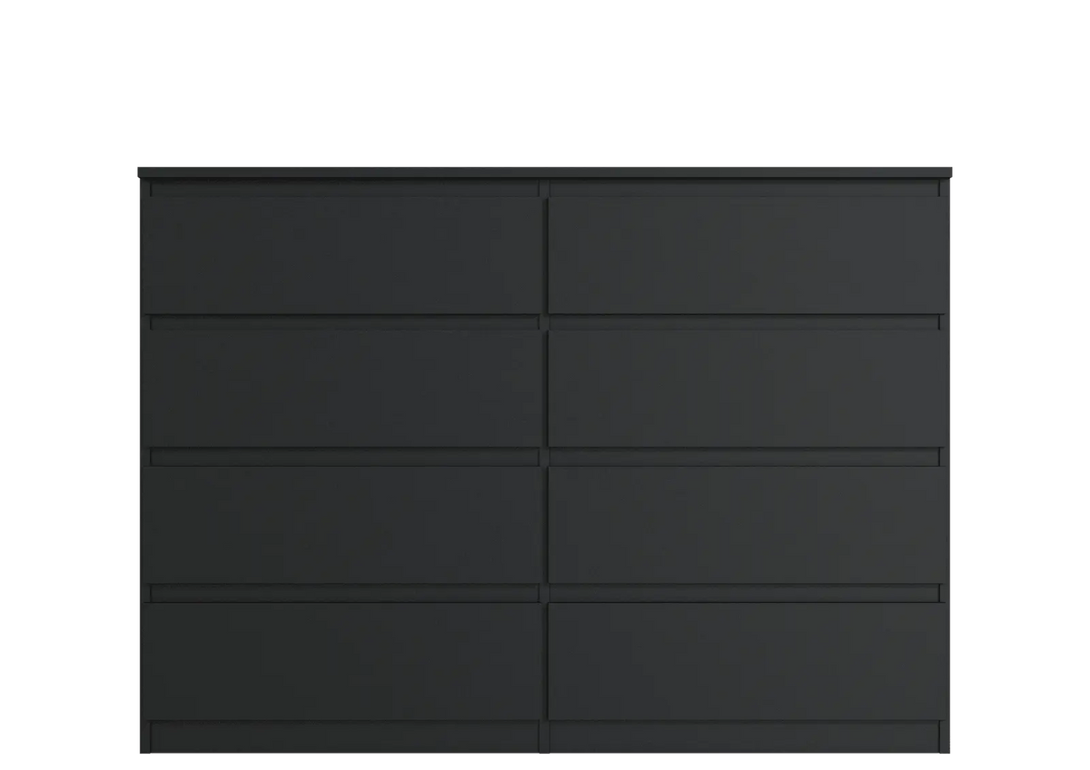 Komoda_8_SZ_140_black_mat_front