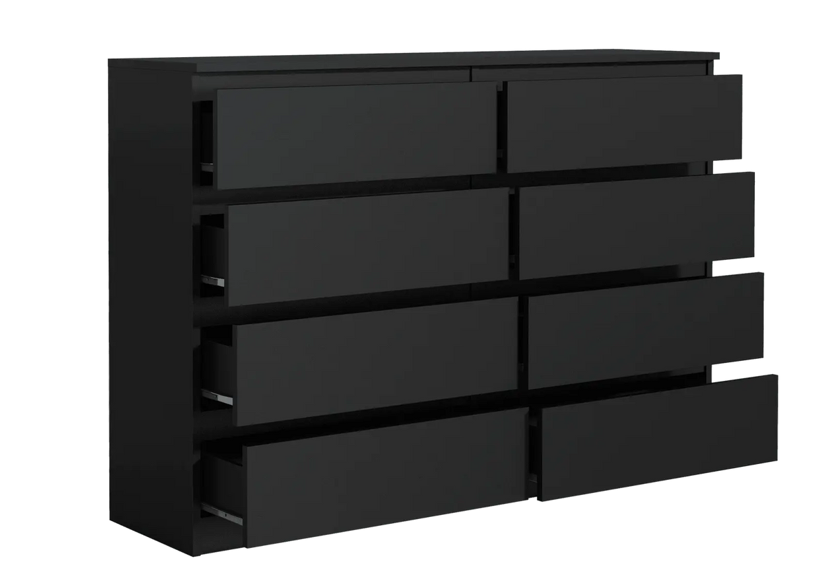 Komoda_8_SZ_140_black_mat_open_diag